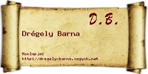 Drégely Barna névjegykártya
